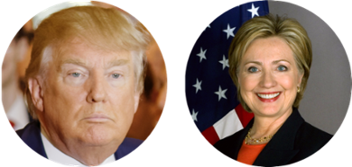Headshots   Trump and Clinton
