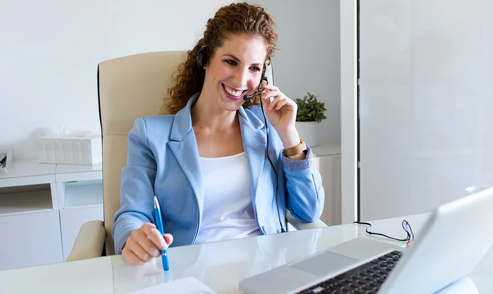 customer-service-operator-talking-phone-office
