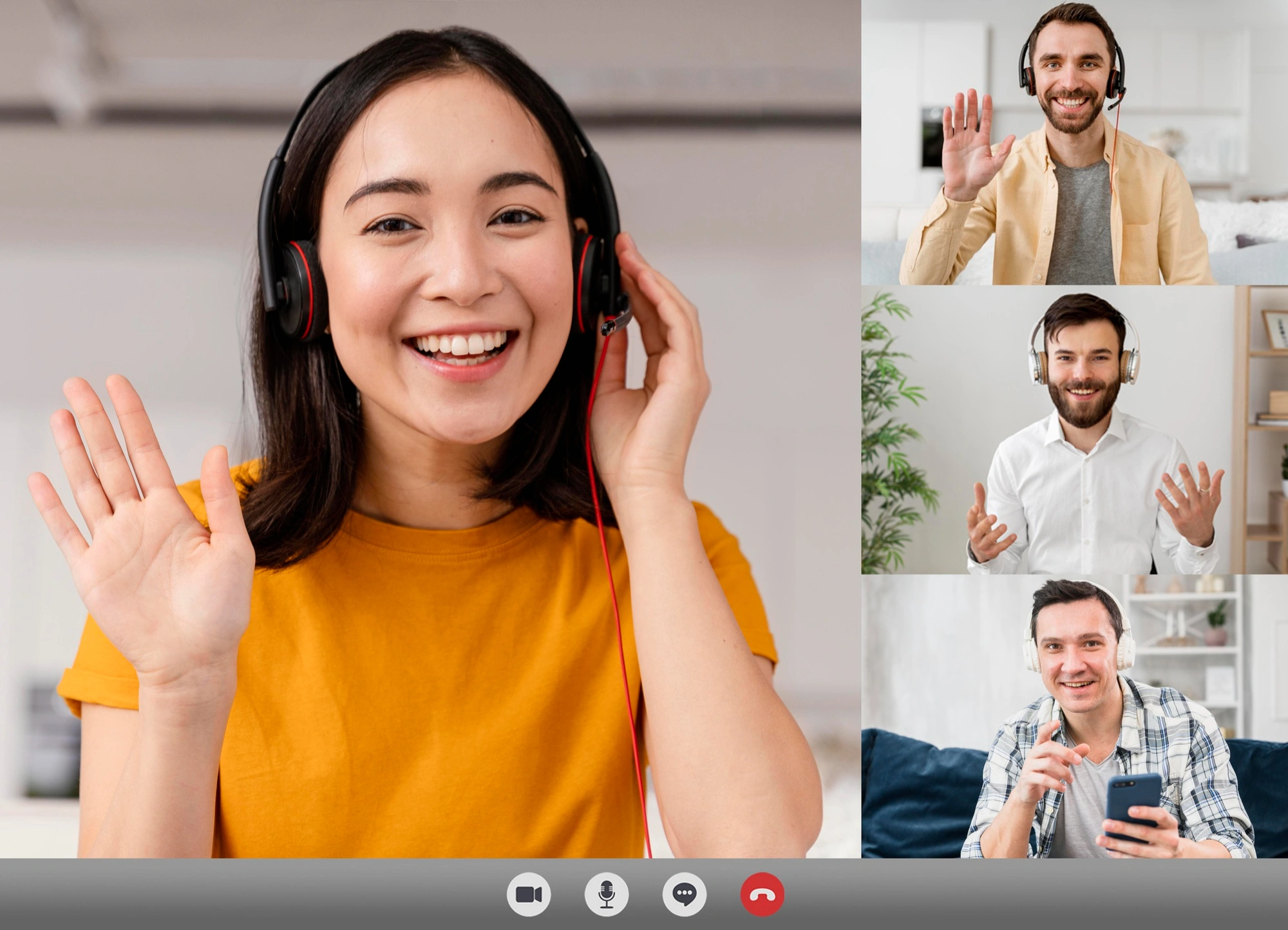 friends-family-making-videocall-catching-up friends-family-making-videocall-catching-up